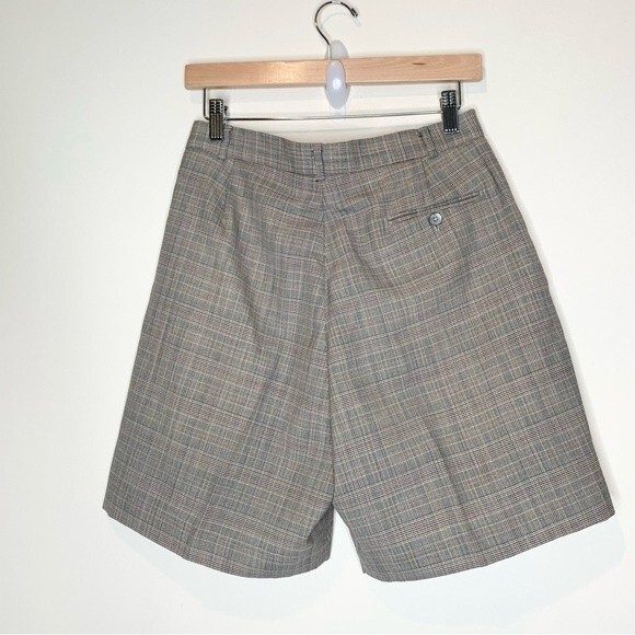 Vintage Fairway & Greene Italian Wool Plaid Modest High Waisted Golf Shorts - Picture 3 of 10